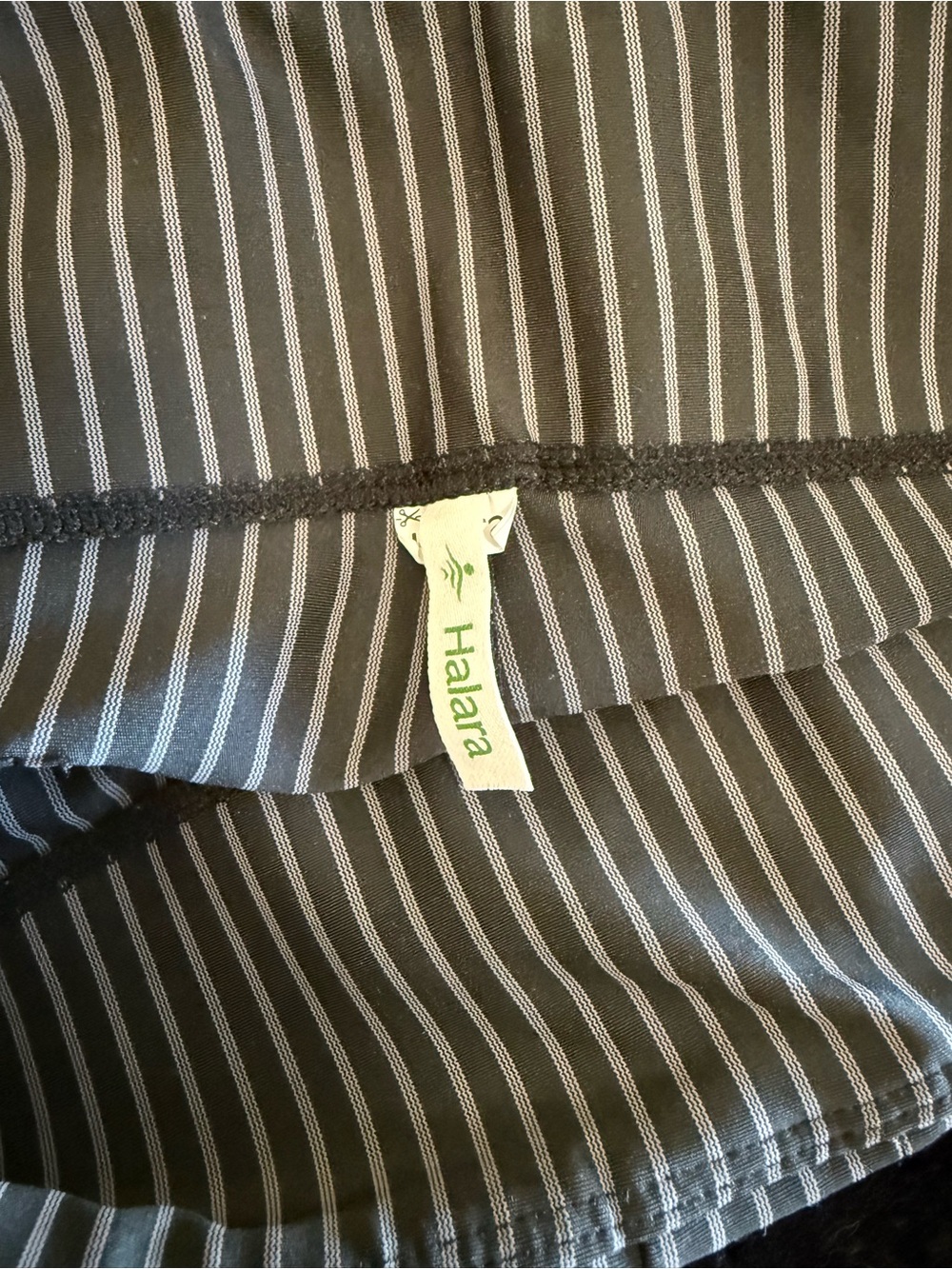 Halara Flex High Waisted Striped Work Flare Pants (Black with White Stripes, L) - Picture 3 of 3